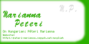marianna peteri business card